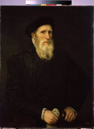 """Portrait of an old man"" (老人の肖像) Lorenzo Lotto (1480-1556) 作 1550年頃 Dim. 93x72 cm サンクトペテルブルク エルミタージュ美術館 作： Lorenzo (attr. to) Lotto