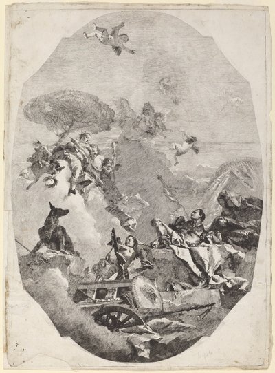 火星の勝利 作： Lorenzo Baldissera Tiepolo after Giovanni Battista Tiepolo