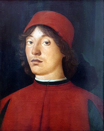 ドイツ語：Bildnis eines youngen Mannes 若い男の肖像 作： Lorenzo Costa