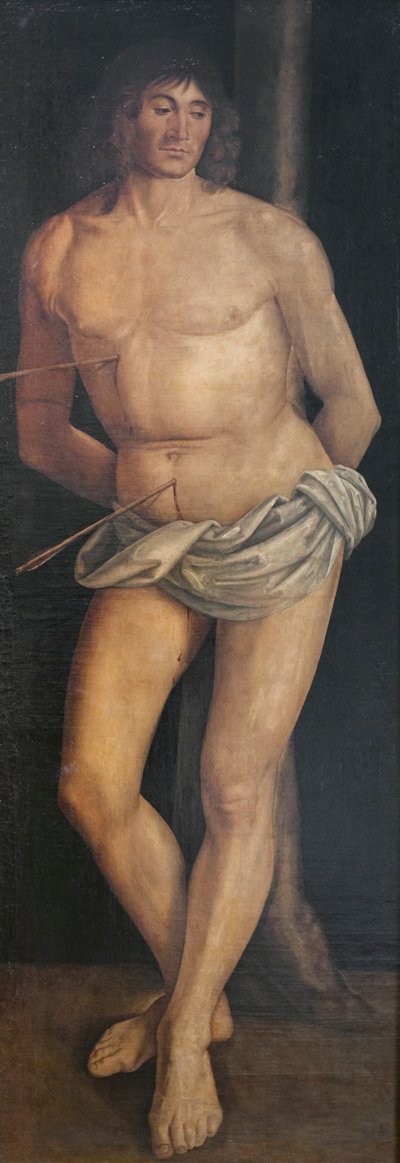 聖セバスチャン、1490年以降（カンバスにテンペラ） 作： Lorenzo Costa