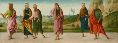 カタファルクの奇跡（パネルC）、1500年から1506年頃（パネル上のテンペラ） 作： Lorenzo Costa