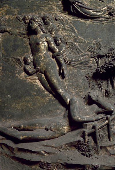 アダムコーストからのイブの創造。楽園と呼ばれる東洋の扉」の詳細（カービング 作： Lorenzo Ghiberti