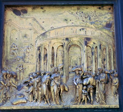楽園の扉のディテール 15世紀 作： Lorenzo Ghiberti