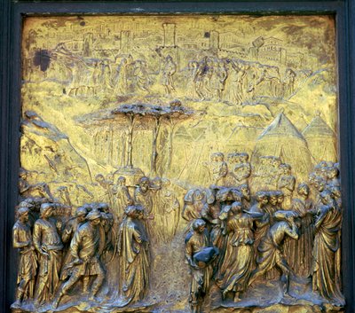 洗礼堂の楽園の扉の詳細、15 世紀 作： Lorenzo Ghiberti