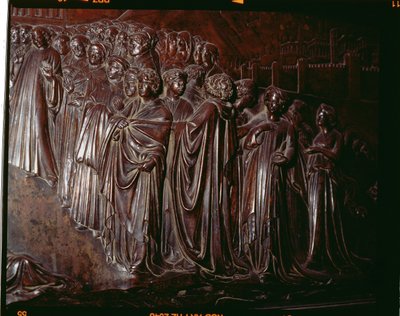 聖ゼノビウスの神殿、群集の詳細、97641の1432-5ブロンズの詳細 作： Lorenzo Ghiberti