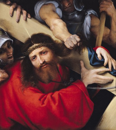 十字架を運ぶキリスト、1526年 作： Lorenzo Lotto