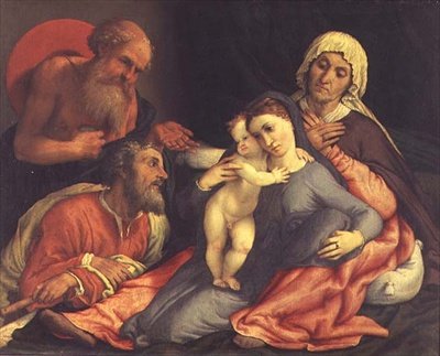ホーリーファミリー 作： Lorenzo Lotto