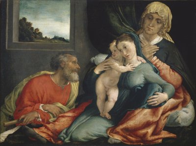 聖人のアンとヨアヒムの聖家族、1535年？ 作： Lorenzo Lotto