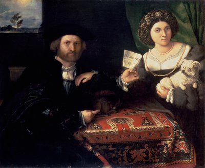 夫と妻、1523年頃 作： Lorenzo Lotto