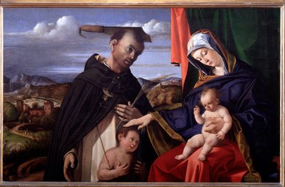 ヴェローナの聖ペテロとマドンナと子供 作： Lorenzo Lotto