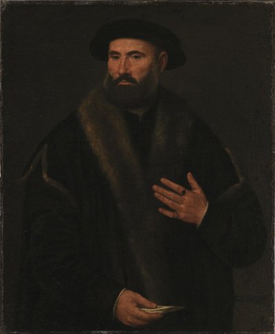 男の肖像 作： Lorenzo Lotto