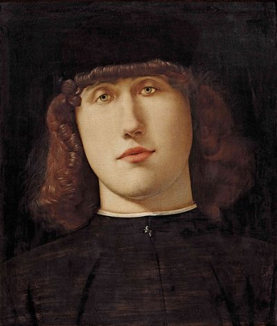 若い男の肖像、1500年。 作： Lorenzo Lotto