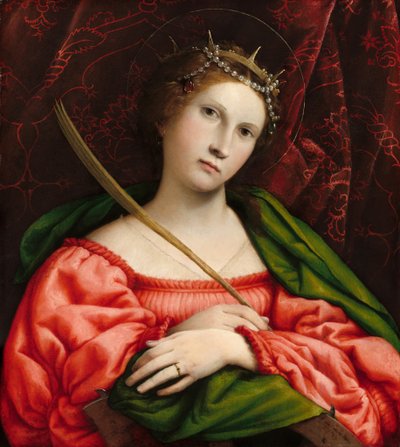 聖カタリナ、1522年。 作： Lorenzo Lotto