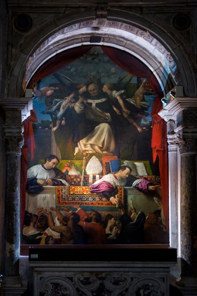 St.Antoninusの寄付 作： Lorenzo Lotto
