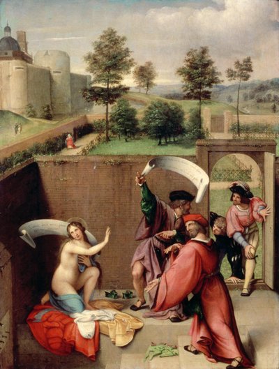 スザンナと長老、1517年（パネル） 作： Lorenzo Lotto