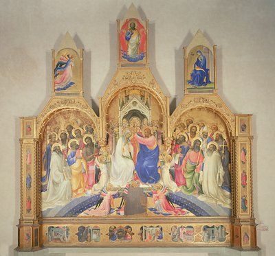 聖母の戴冠式、1414年（木、金の背景にテンペラ） 作： Lorenzo Monaco