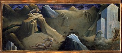 聖オノフリオ（オヌプリウス）の生涯のエピソード」 ロレンツォ・モナコ（1370-1423）の絵 作： Lorenzo Monaco