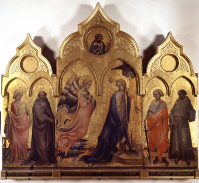 受胎告知。 作： Lorenzo Monaco