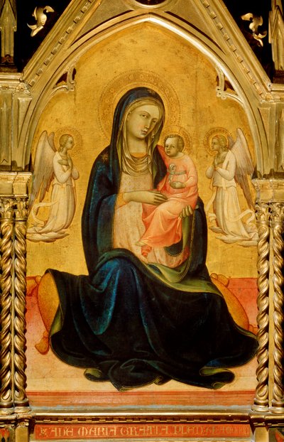 天使のいる聖母子と謙遜のマドンナ、c1408-c1410 作： Lorenzo Monaco