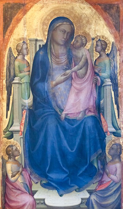 四人の天使に即位した子を持つ聖母 作： Lorenzo Monaco