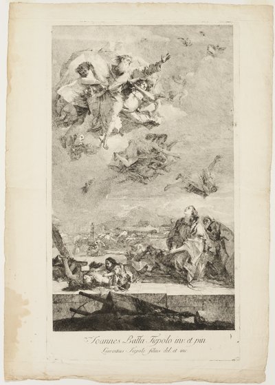 エステ市でペストの終焉を祈る聖テクラ 作： Lorenzo Tiepolo
