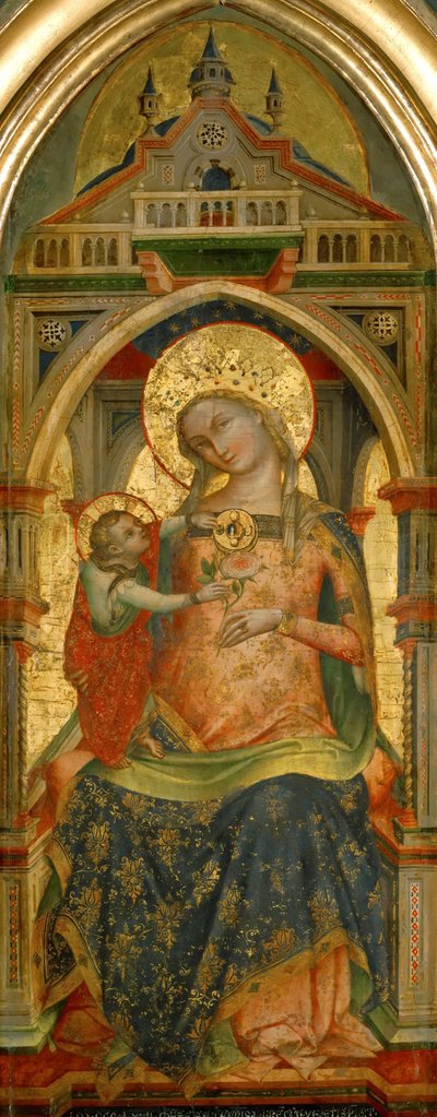 マドンナとチャイルド、1372年。 作： Lorenzo Veneziano