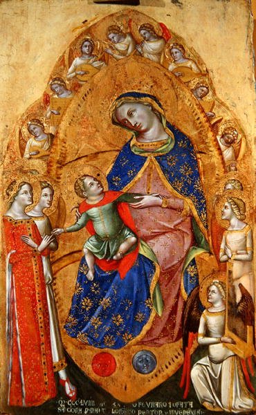 アレクサンドリアの聖カタリナの神秘的な結婚 作： Lorenzo Veneziano