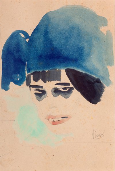 ポートレート、1912年頃（紙に水彩と鉛筆） 作： Lorenzo Viani