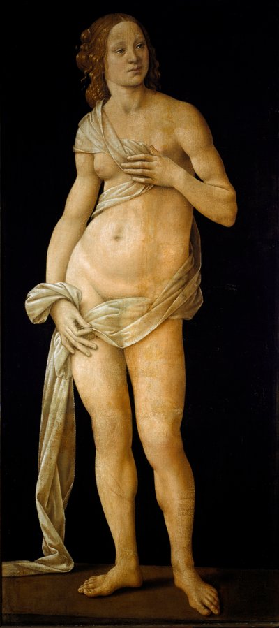 ヴィーナス（木にテンペラ、1490年頃 作： Lorenzo di Credi
