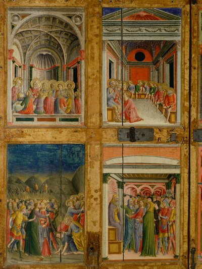 サンタ・マリア・デッラ・スカラの扉の聖遺物。 作： Lorenzo di Pietro Vecchietta