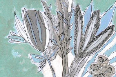 抽象的な花のスケッチ 作： Lori Ann Folz