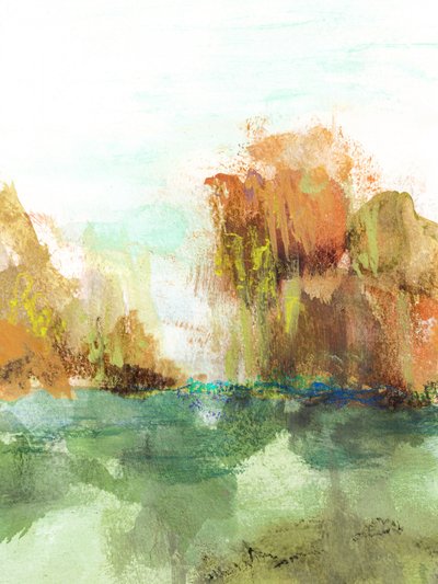 素朴な山々の映り込み 作： Lori Ann Folz