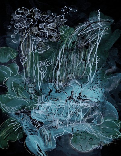幻想的なウォーターガーデン 作： Lori Ann Folz