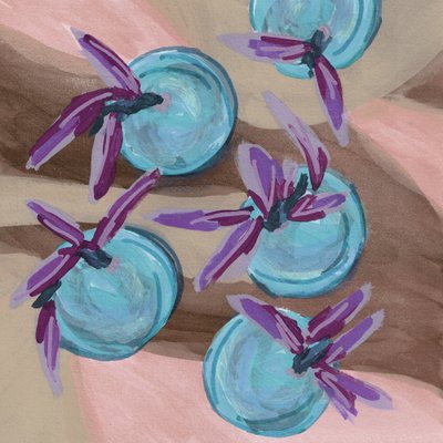 紫がかった青い花 作： Lori Ann Folz