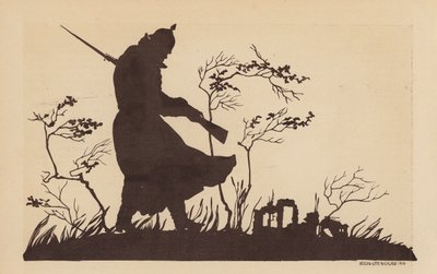 ドイツ兵のシルエット、第一次世界大戦 (リソ) 作： Lotte Nicklass