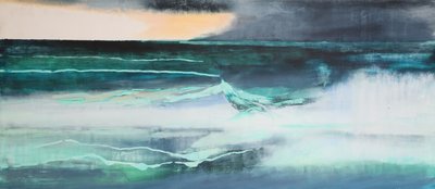 海景（ジェッソの油とシェラック） 作： Lou Gibbs