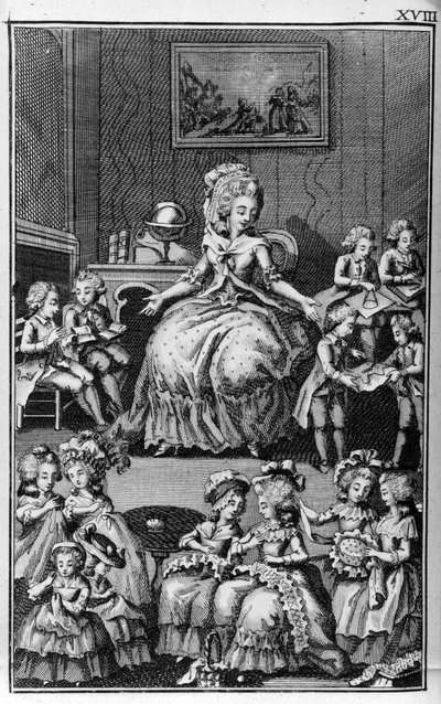 ルイ・ビネ（1744-1800）によるニコラ・エドメ・レスティフ・ド・ラ・ブルトンヌの著書『Les Parisiennes』、または『XL General Characters Taken in the Modern Moors, fit to serve a l