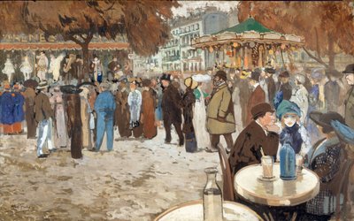 1910年頃、クリシー大通りのお祭り（油彩・カンヴァス） 作： Louis Abel Truchet