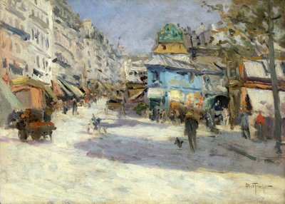 レピック通り、ピュジェ通りとブランシュ広場の角、1890年頃（木に油彩） 作： Louis Abel Truchet