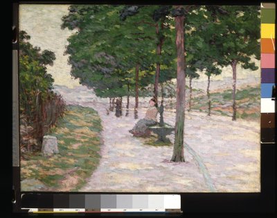 風景（キャンバスに油彩） 作： Louis Abel Truchet