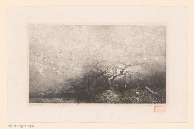 池のそばの木のある風景 さまざまな風景（連載タイトル） Croquis du voyage de 1843 (シリーズタイトル) 作： Louis Adolphe Hervier