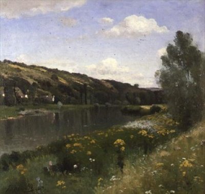 川の風景 作： Louis Alexandre Bouche