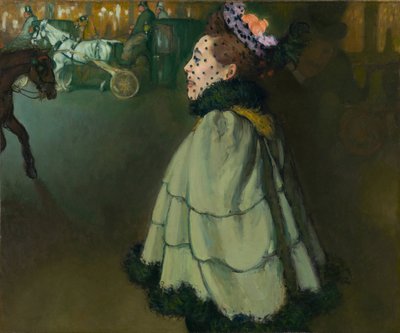 夜のシャンゼリゼ ( Champs Elysees ) の女 par Anquetin, Louis (1861-1932) 作： Louis Anquetin