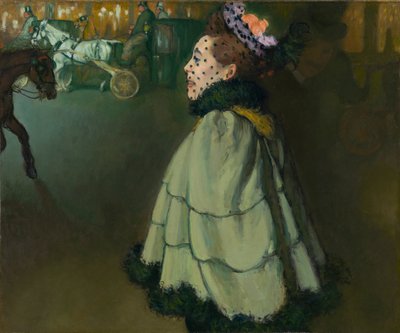 夜のシャンゼリゼの女性 作： Louis Anquetin