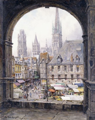 マーケットプレイス、ルーアン 作： Louis Aston Knight