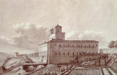 ローマのピンチョの丘 (ピンチョ) のヴィラ メディチ、ルイ オーギュスト ボワロー作 (1812-1896)、イタリア 作： Louis Auguste Boileau