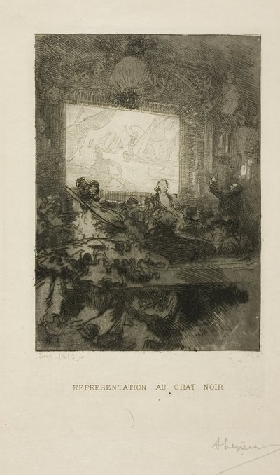 シャット・ノワールにて 作： Louis Auguste Lepère