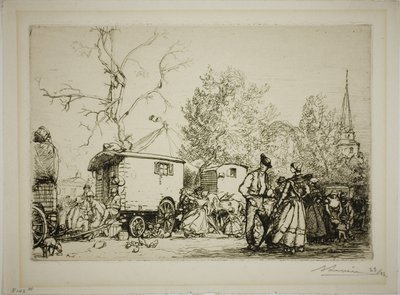 サン＝ジャン＝ド＝モンフェアにて 作： Louis Auguste Lepère