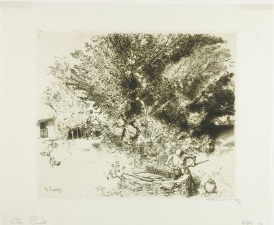 井戸にて 作： Louis Auguste Lepère