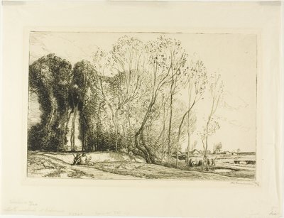 美しい秋の朝 作： Louis Auguste Lepère